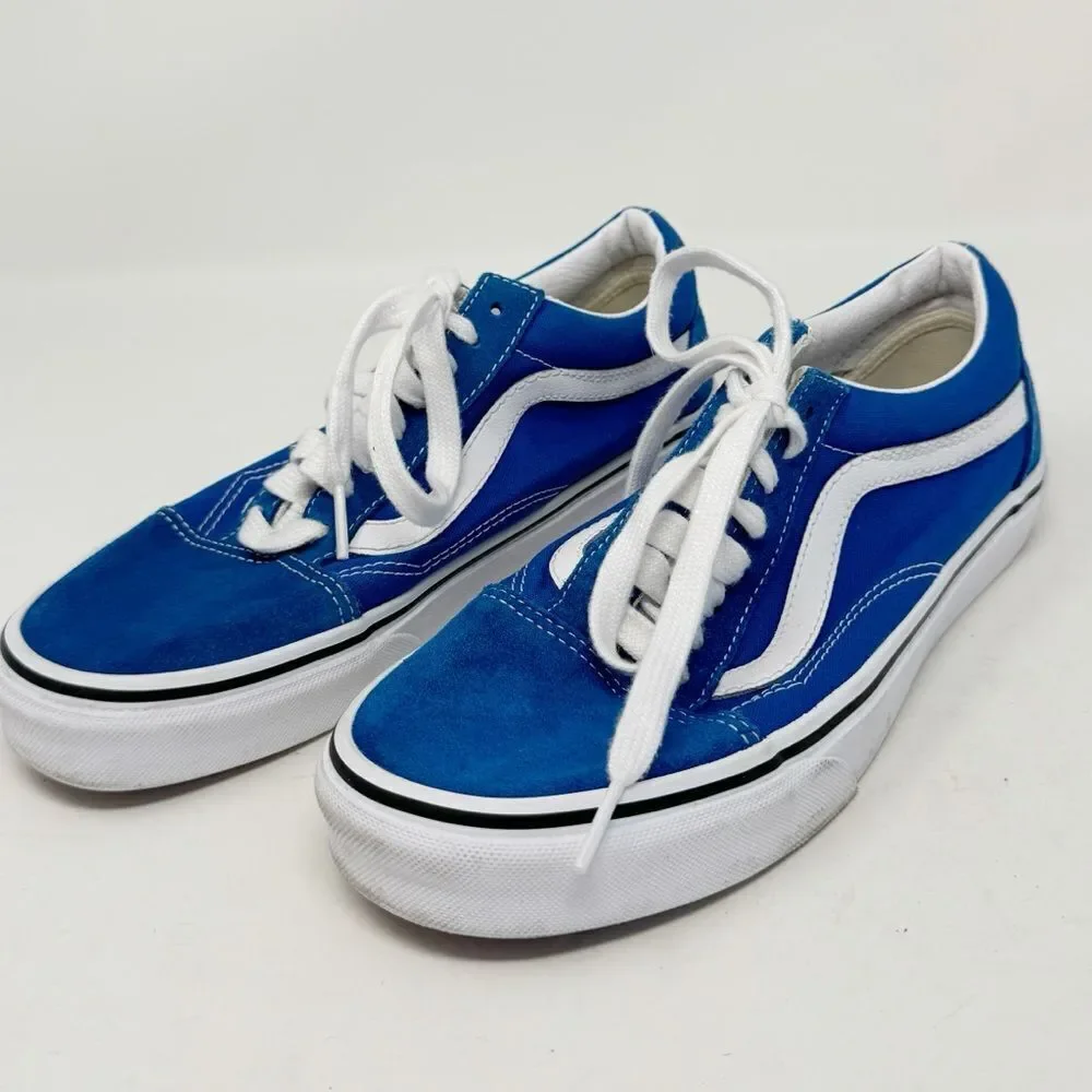 VANS | Blue & White Low Top Lace Up Sneakers Men’s Size 6.5 or Women’s Size 8